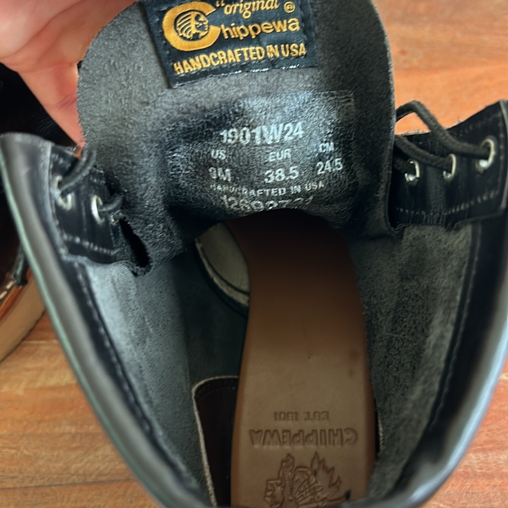 Chippewa 6” Keota Service Boots Black Leather (like new condition) wmns size 8 - Picture 7 of 7